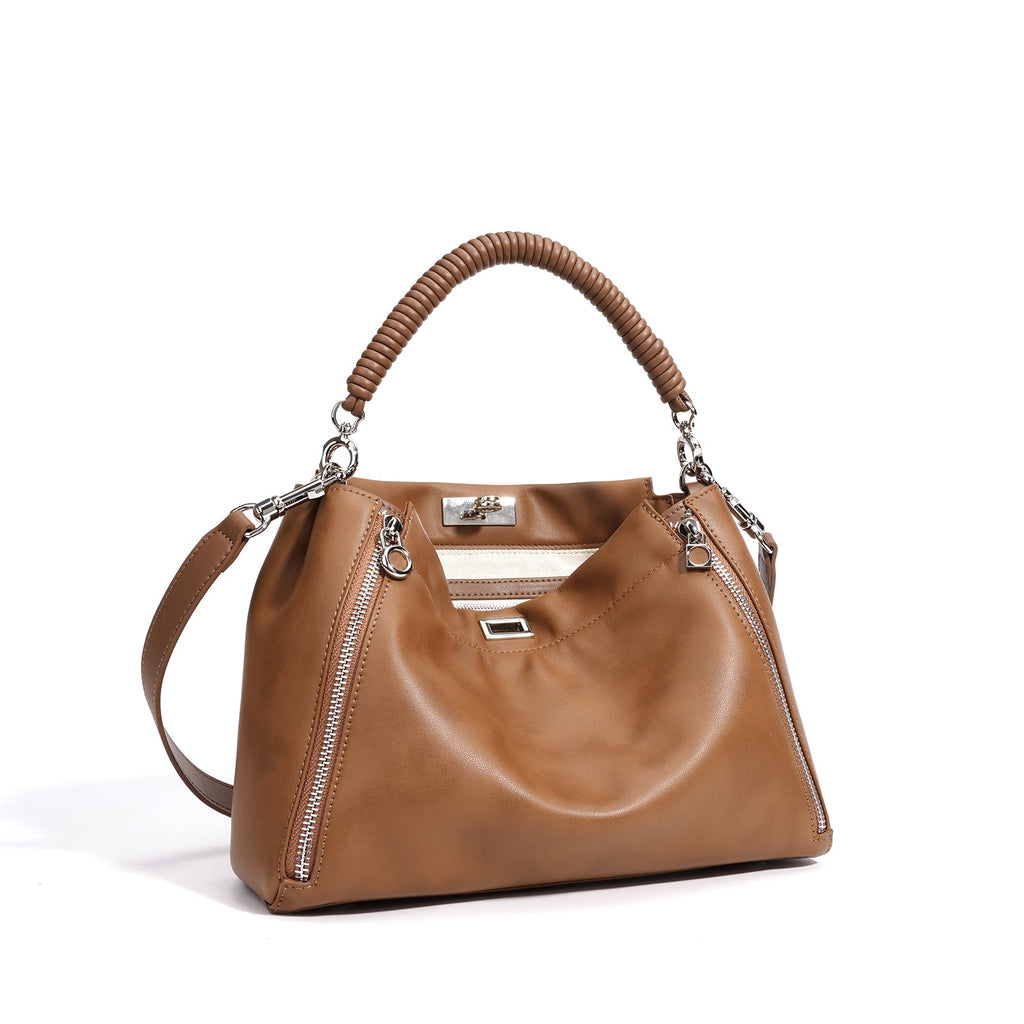 Top Grain Cowhide Structured Handbag - VVISN