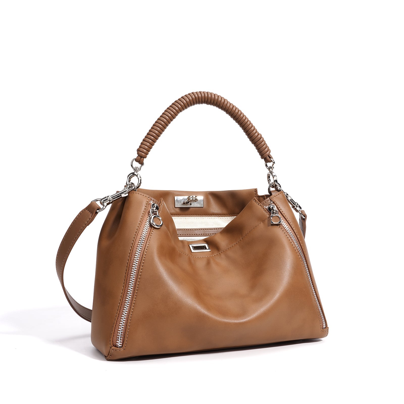 Top Grain Cowhide Structured Handbag - VVISN