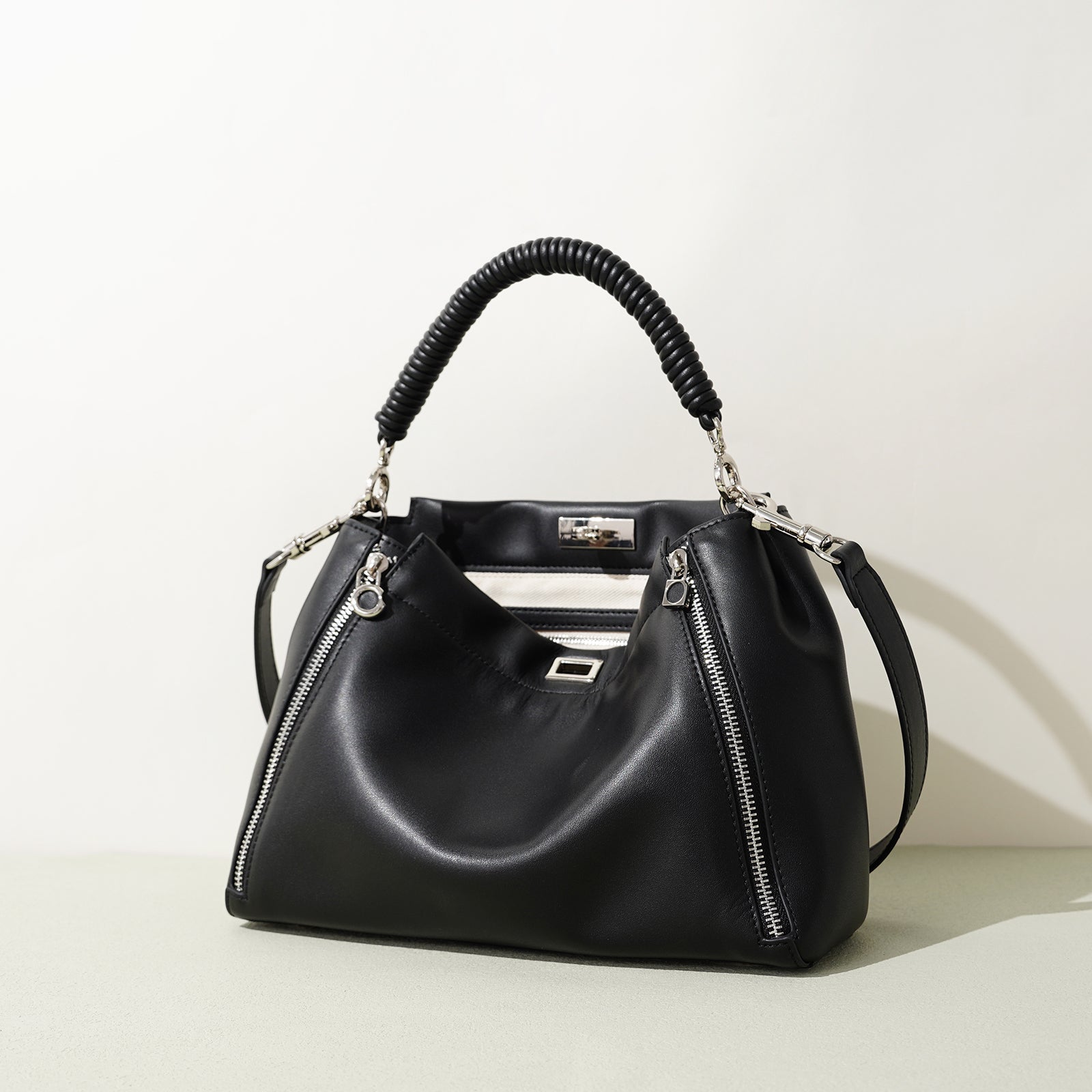 Top Grain Cowhide Structured Handbag - VVISN