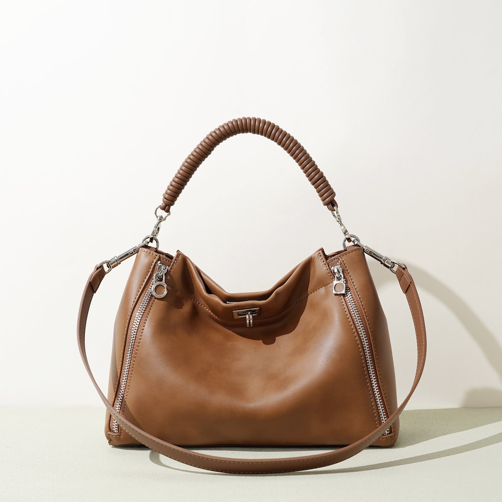 Top Grain Cowhide Structured Handbag - VVISN
