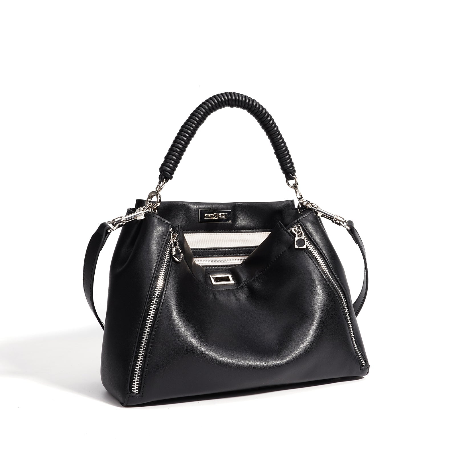 Top Grain Cowhide Structured Handbag - VVISN