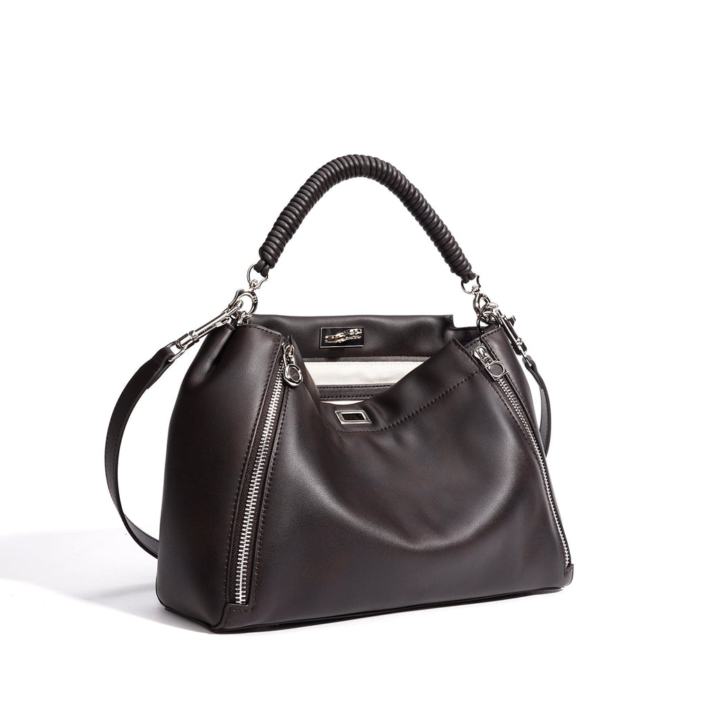 Top Grain Cowhide Structured Handbag - VVISN