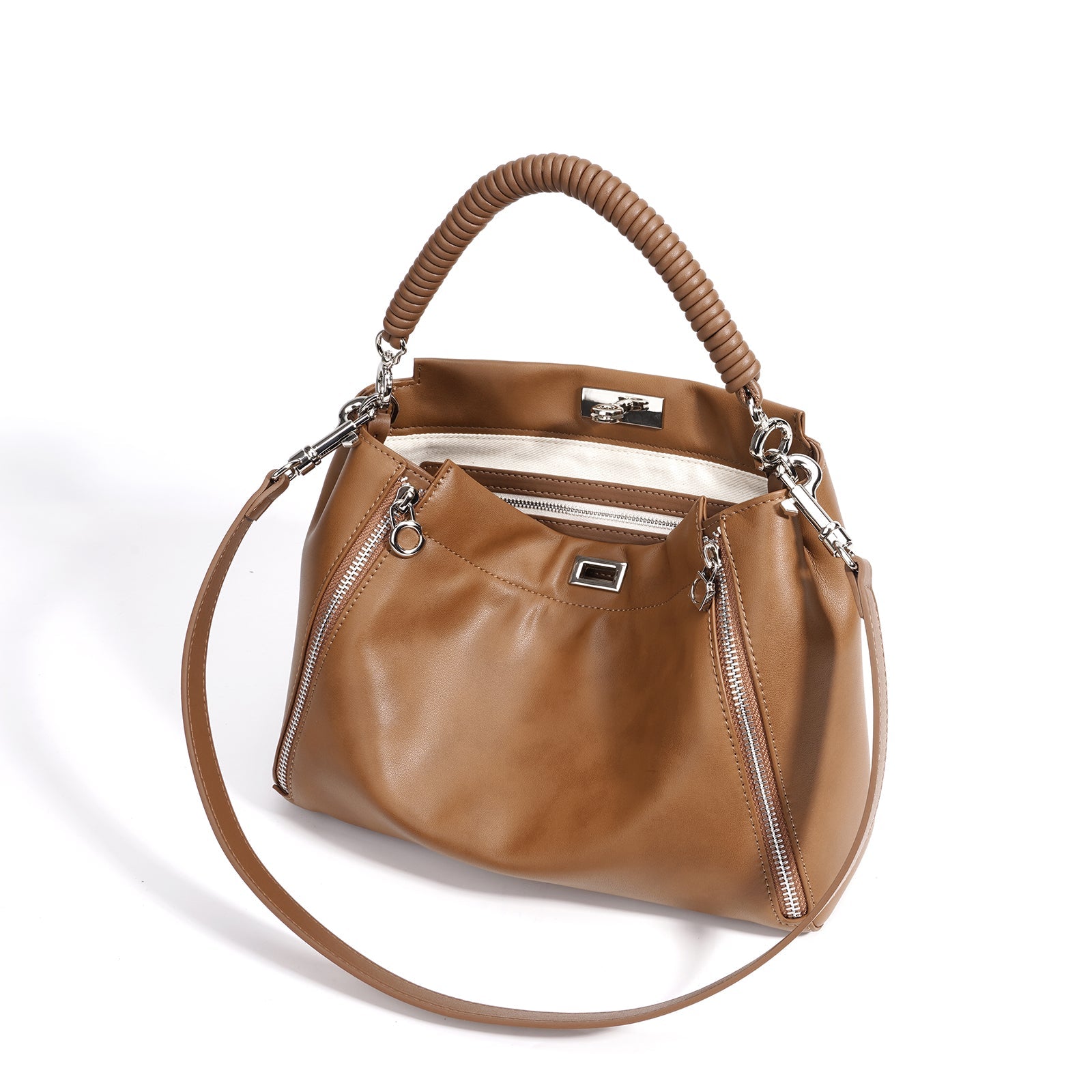 Top Grain Cowhide Structured Handbag - VVISN
