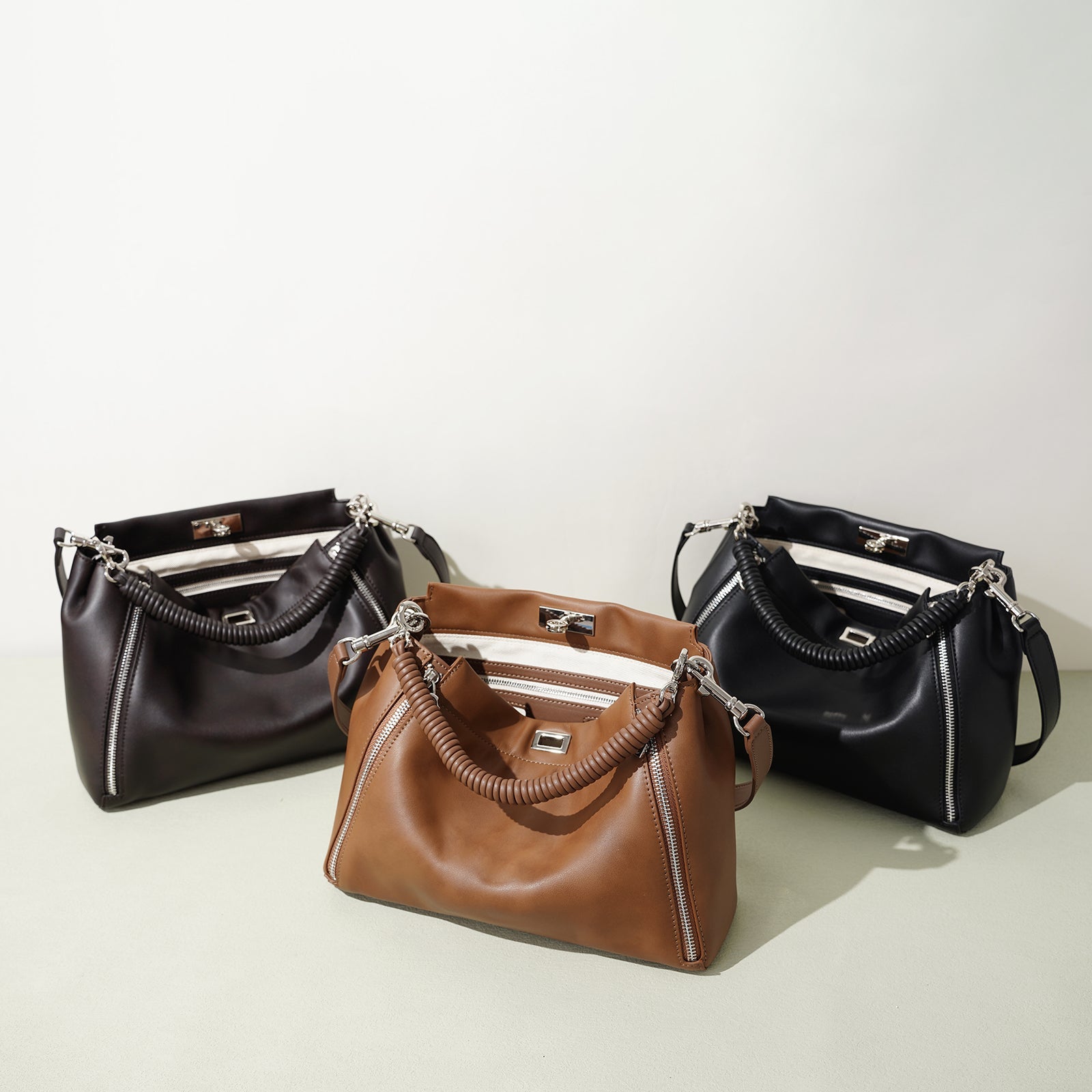 Top Grain Cowhide Structured Handbag - VVISN