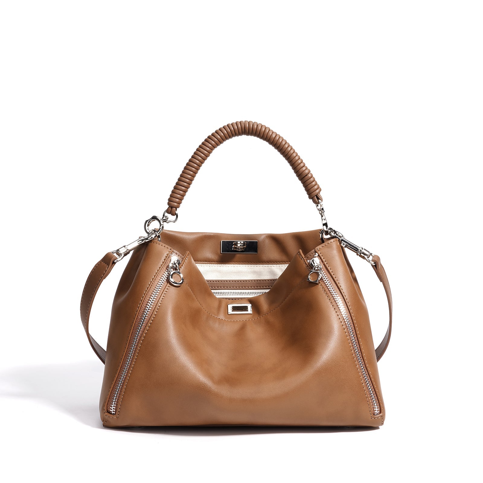 Top Grain Cowhide Structured Handbag - VVISN