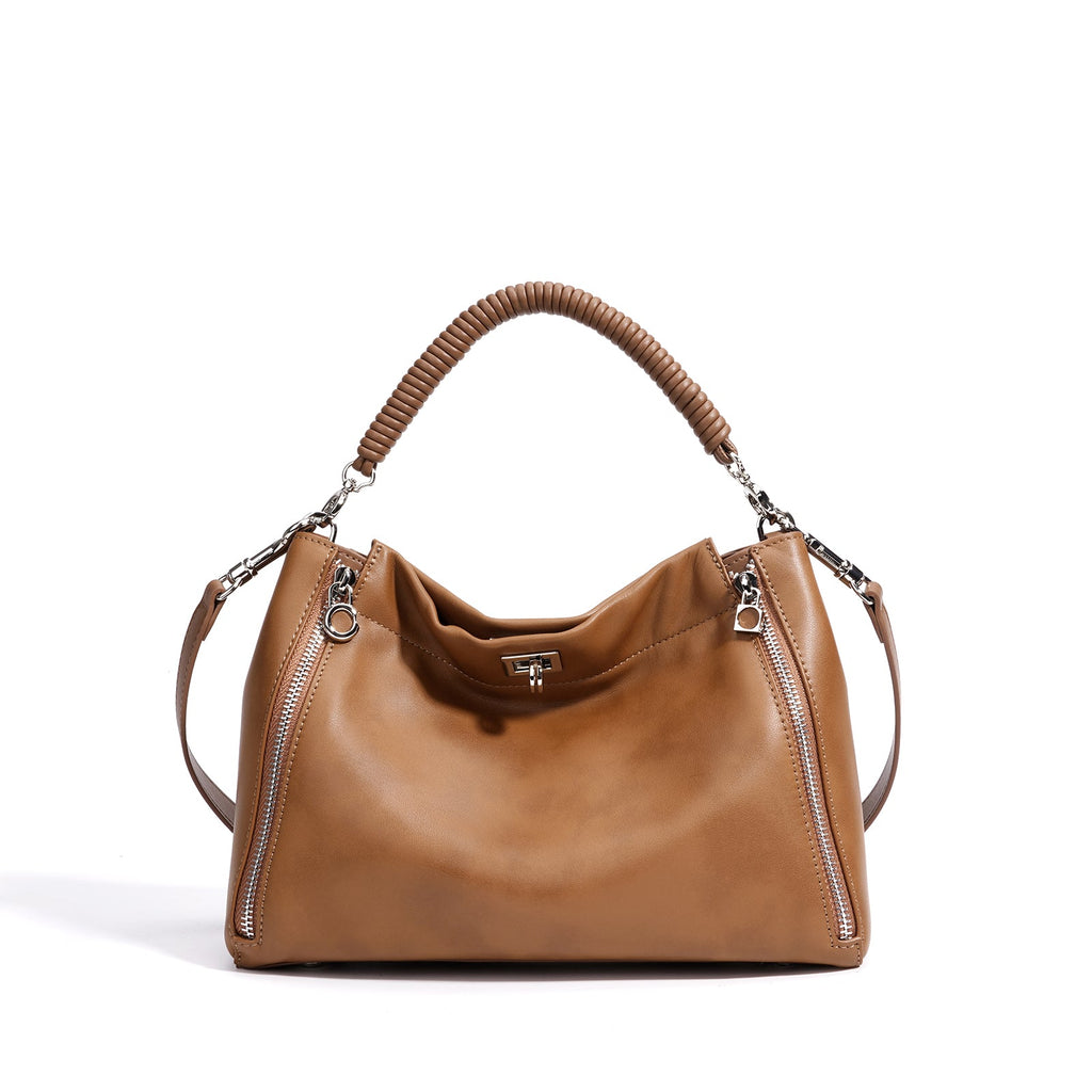 Top Grain Cowhide Structured Handbag - VVISN