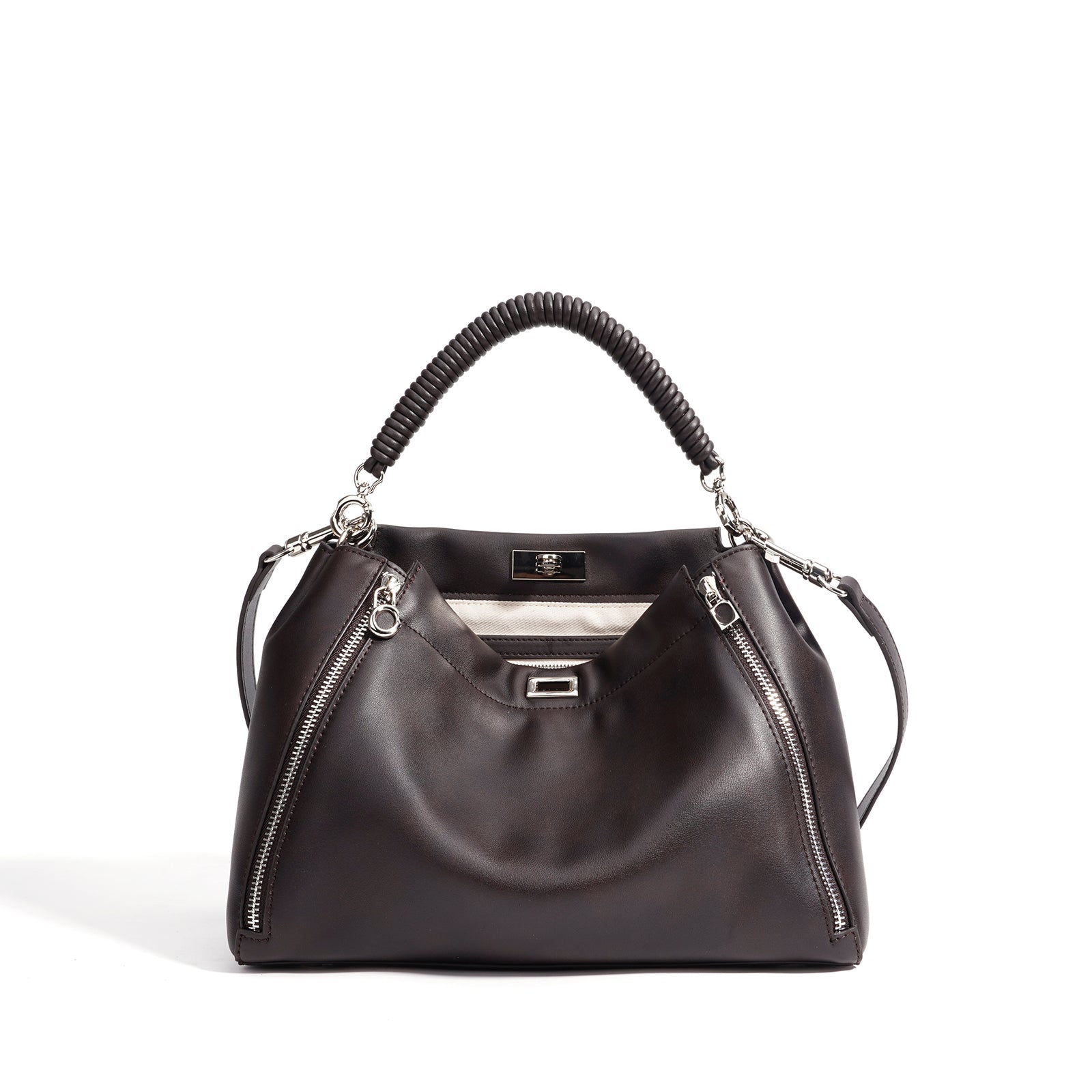 Top Grain Cowhide Structured Handbag - VVISN