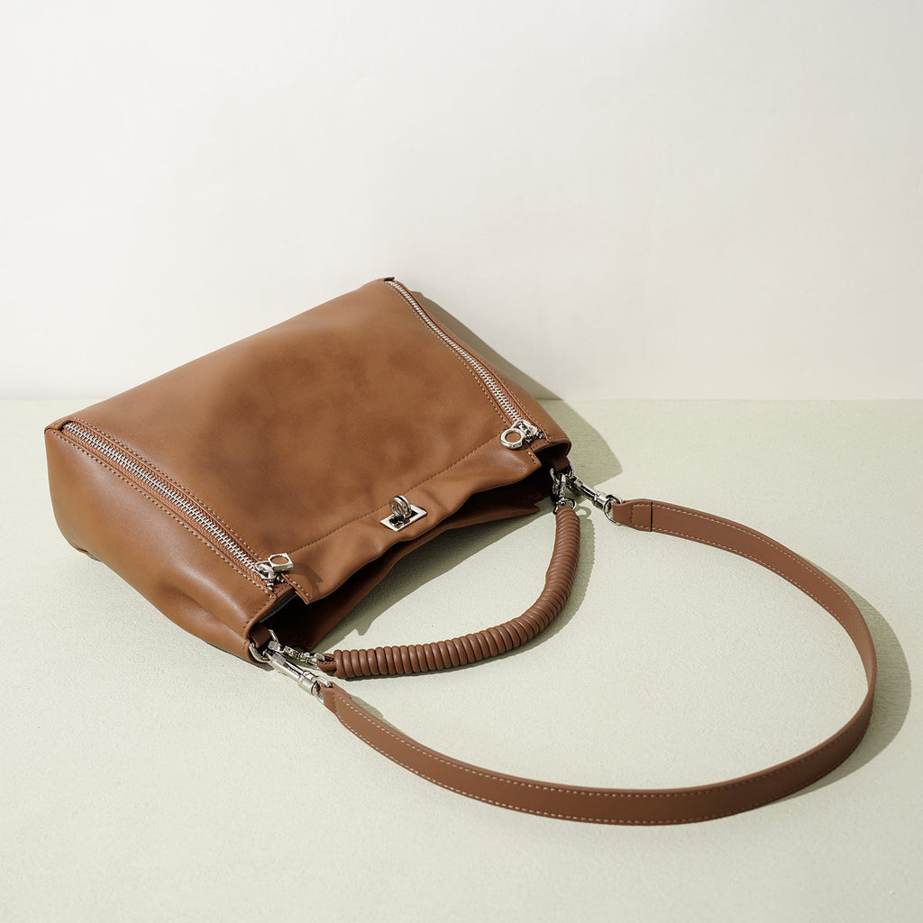 Top Grain Cowhide Structured Handbag - VVISN