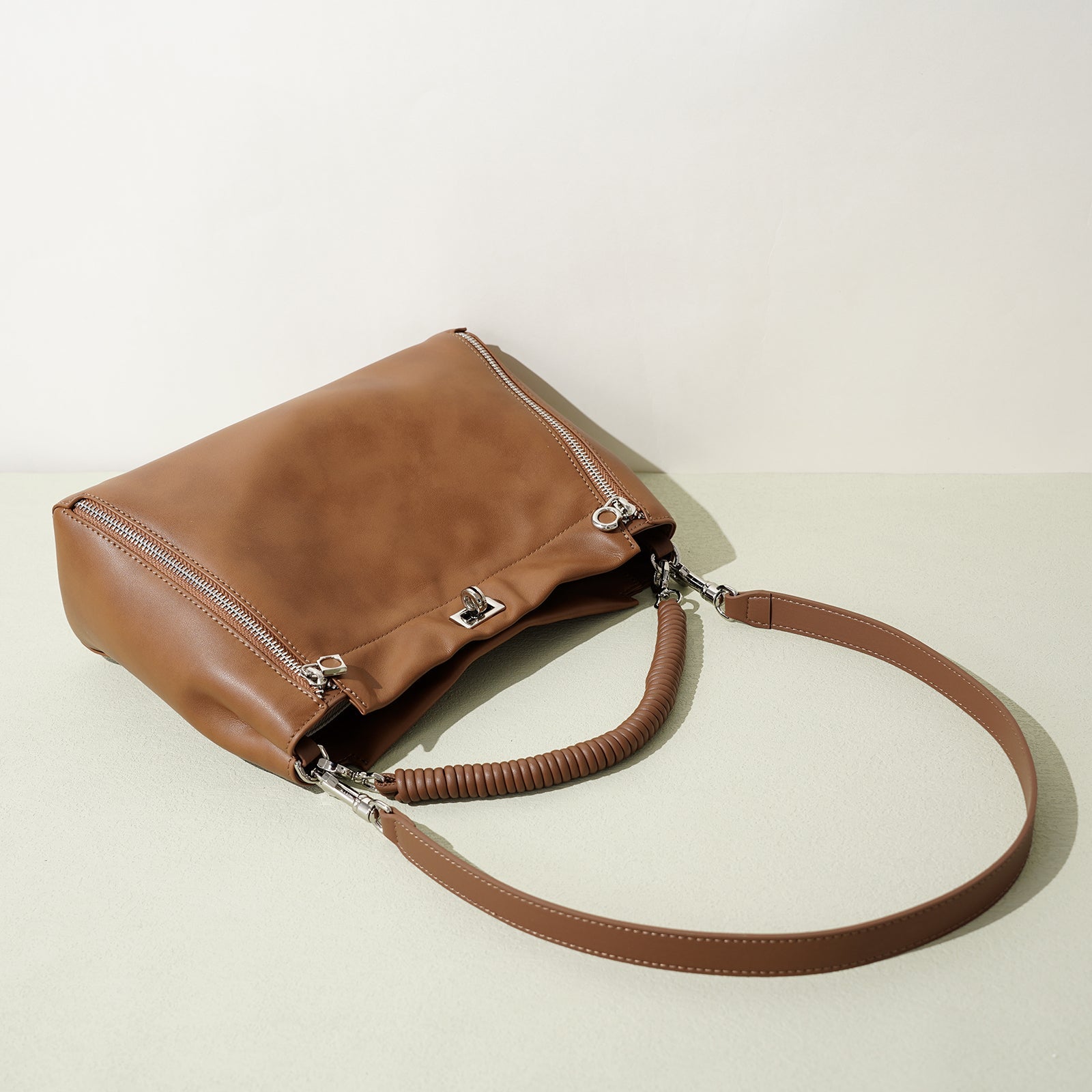 Top Grain Cowhide Structured Handbag - VVISN