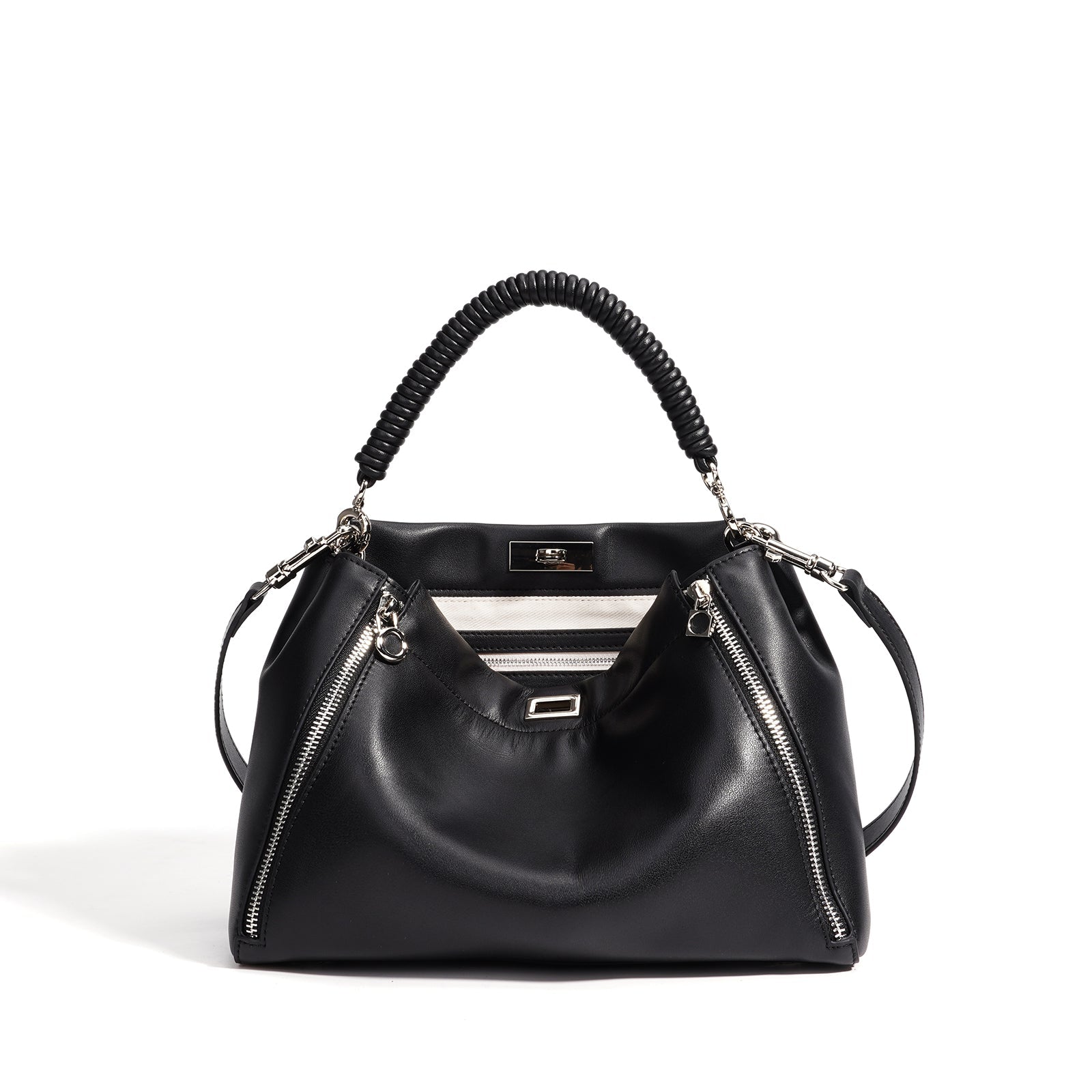Top Grain Cowhide Structured Handbag - VVISN
