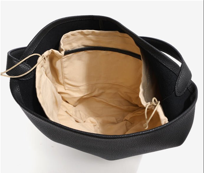 Top Grain Cowhide Structured Tote Bag - VVISN