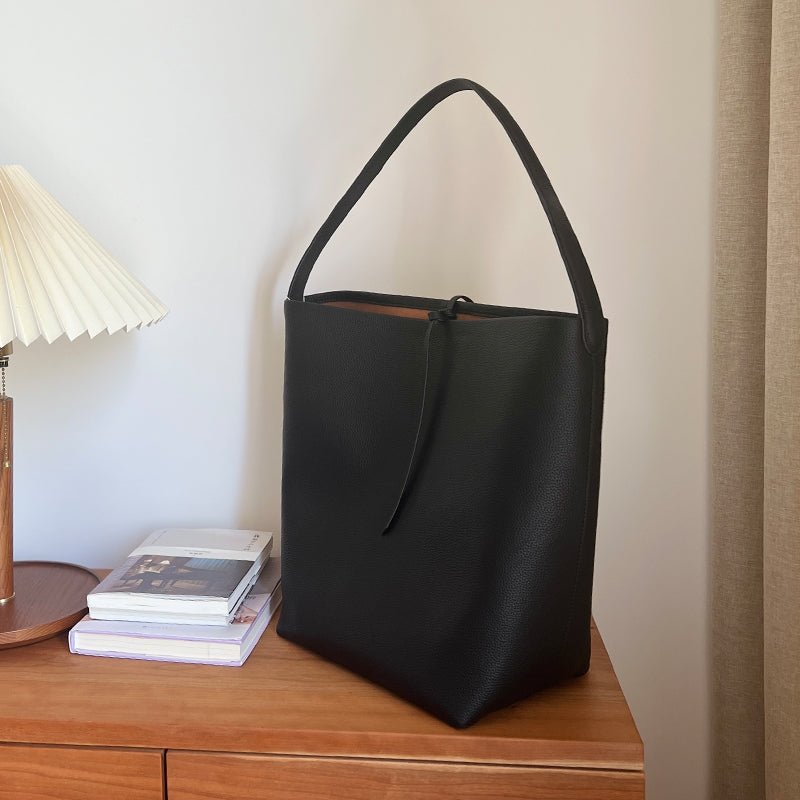 Top Grain Cowhide Structured Tote Bag - VVISN