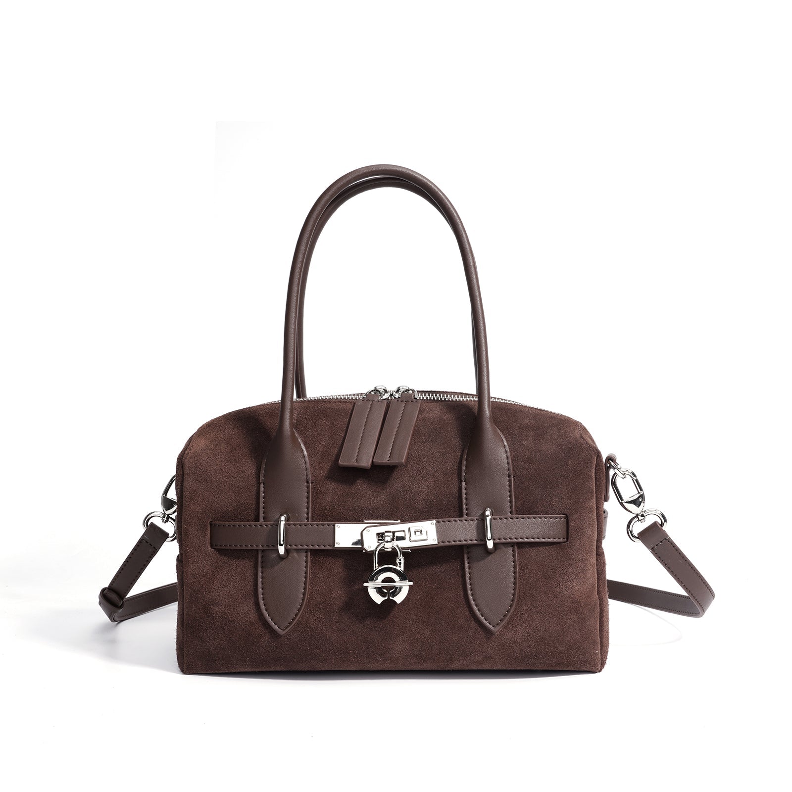 Top Grain Cowhide Suede Accordion Bag - VVISN