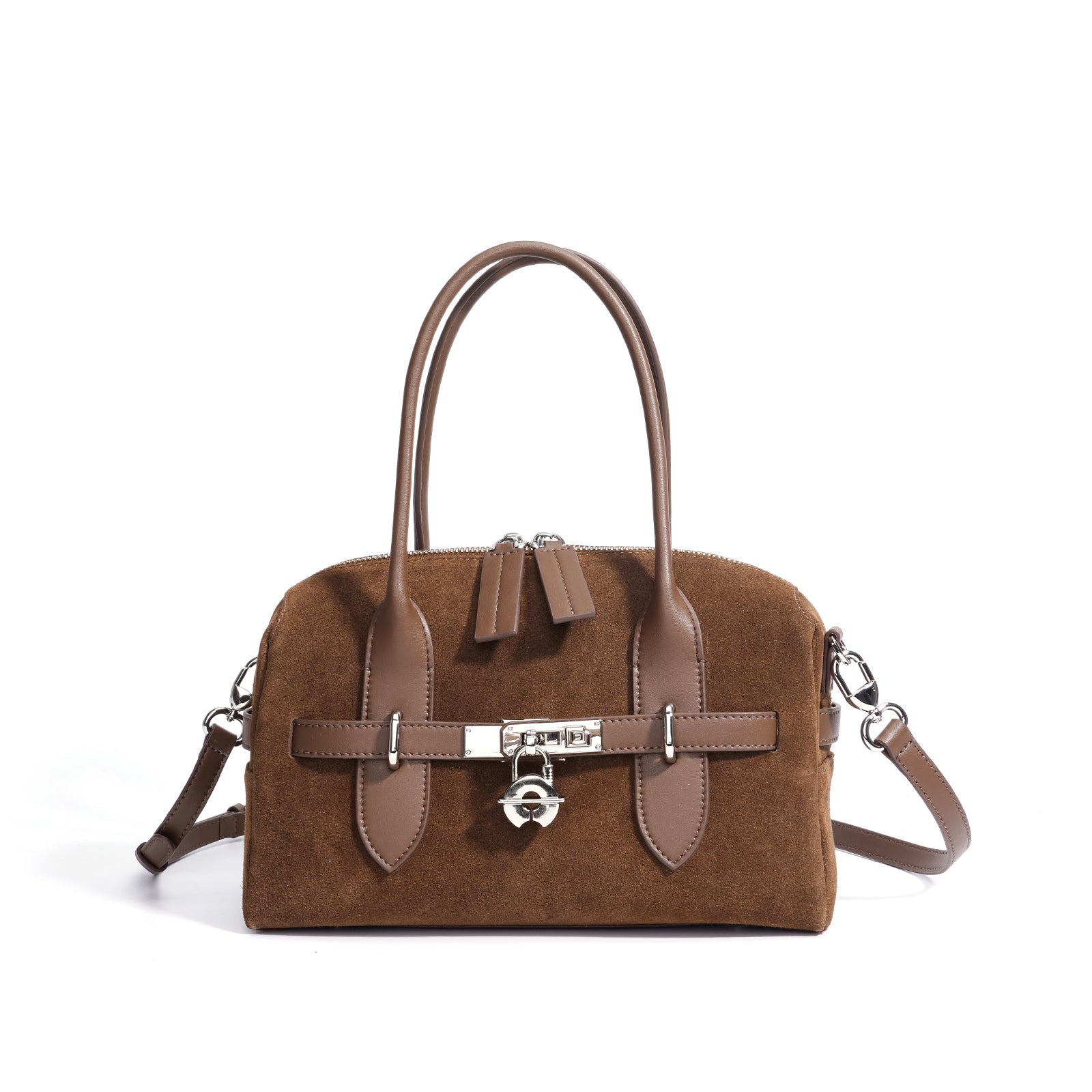Top Grain Cowhide Suede Accordion Bag - VVISN