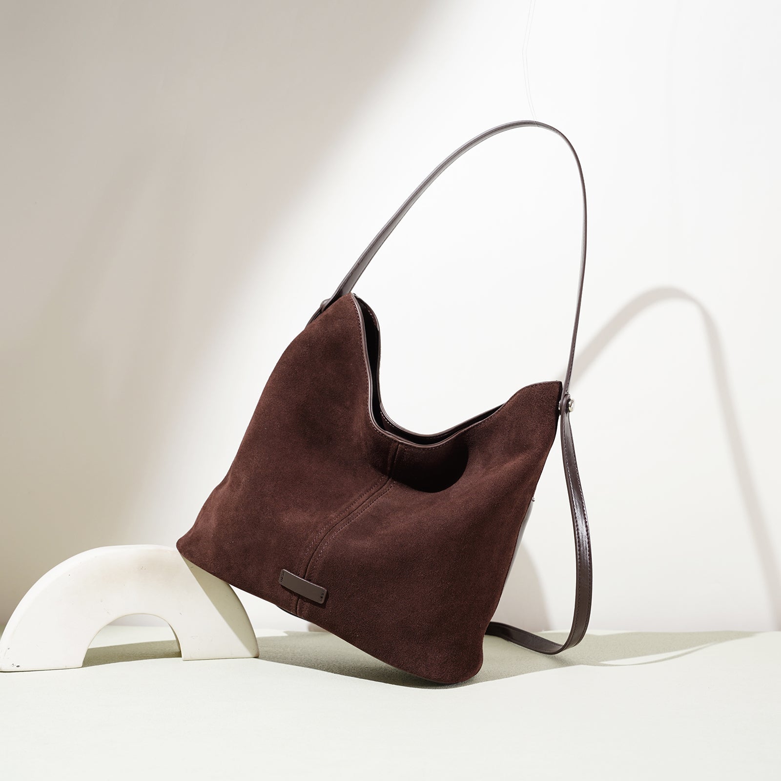 Top Grain Cowhide Suede Handbag - VVISN