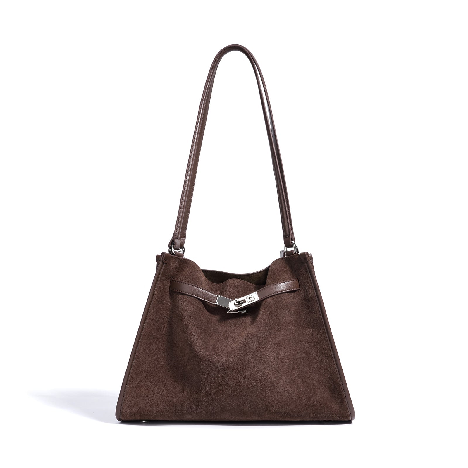 Top Grain Cowhide Suede Hobo Tote - VVISN