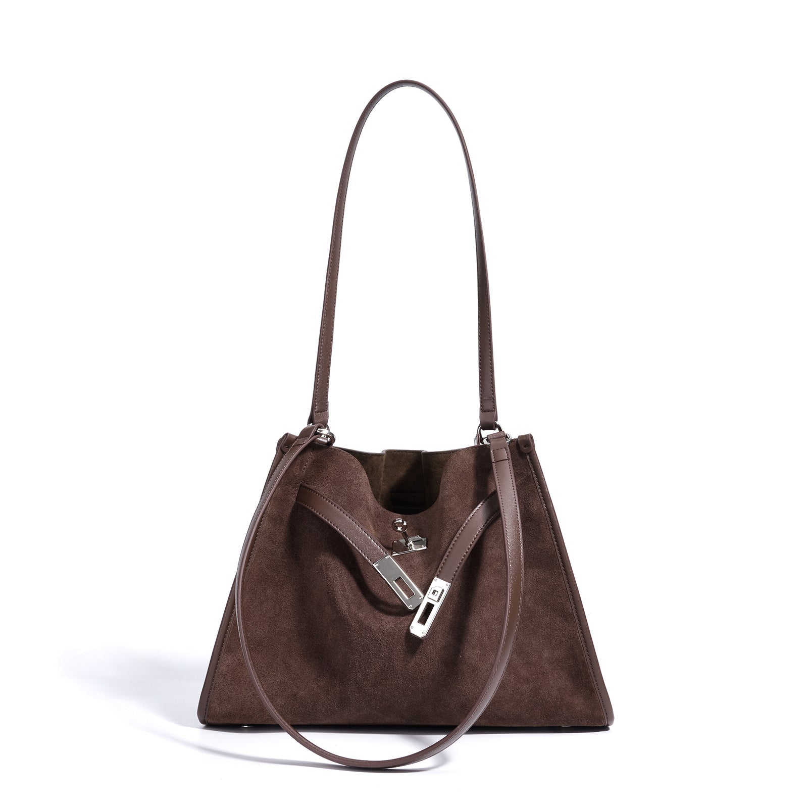 Top Grain Cowhide Suede Hobo Tote - VVISN