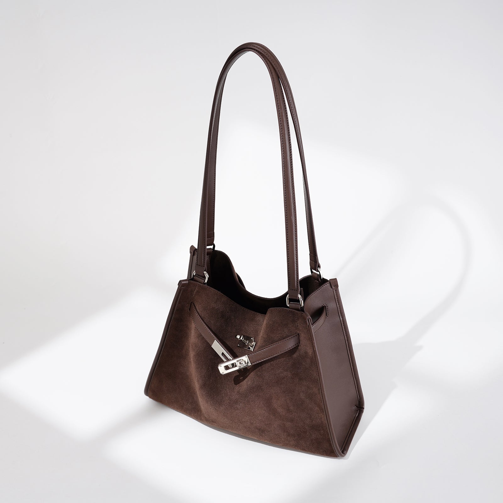 Top Grain Cowhide Suede Hobo Tote - VVISN
