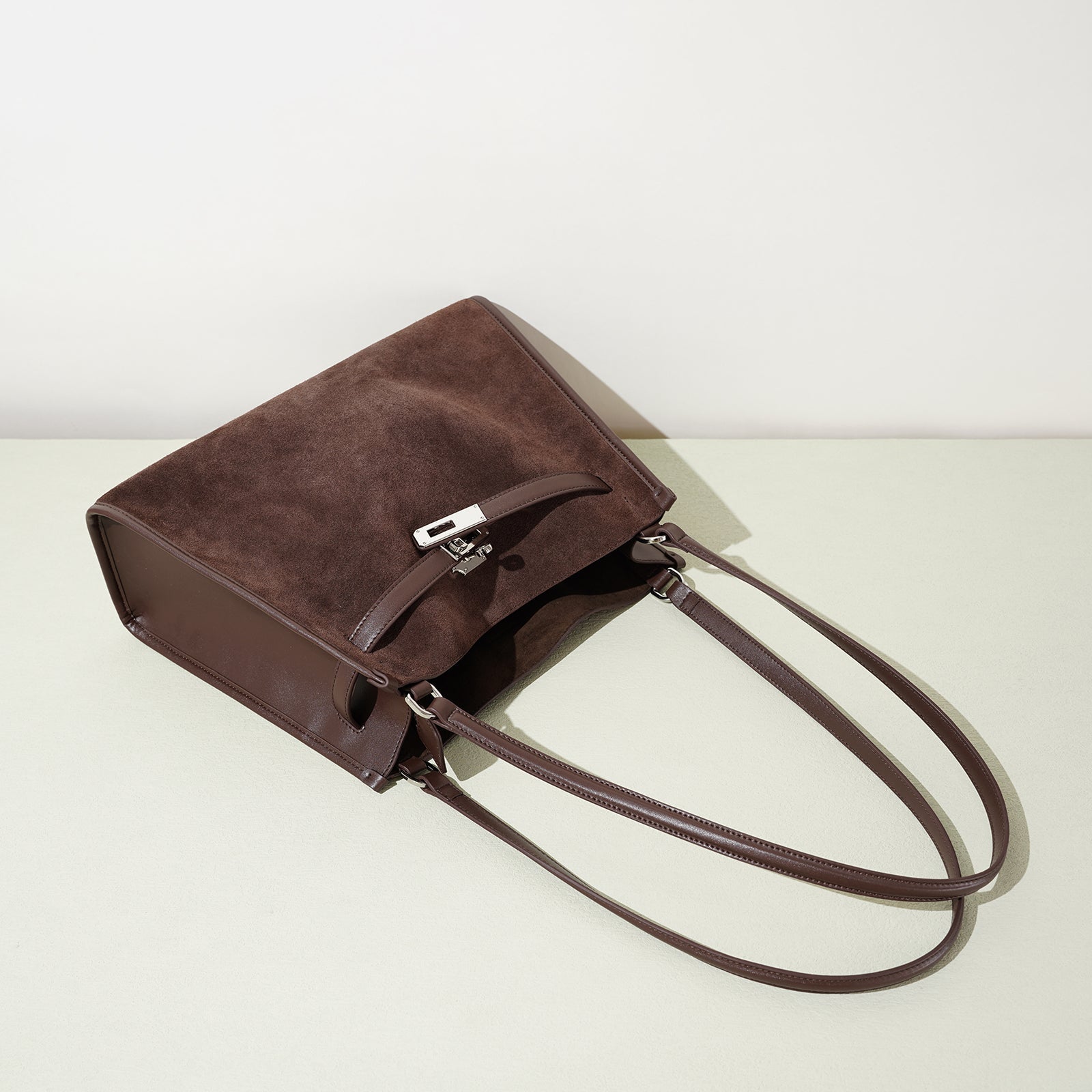 Top Grain Cowhide Suede Hobo Tote - VVISN