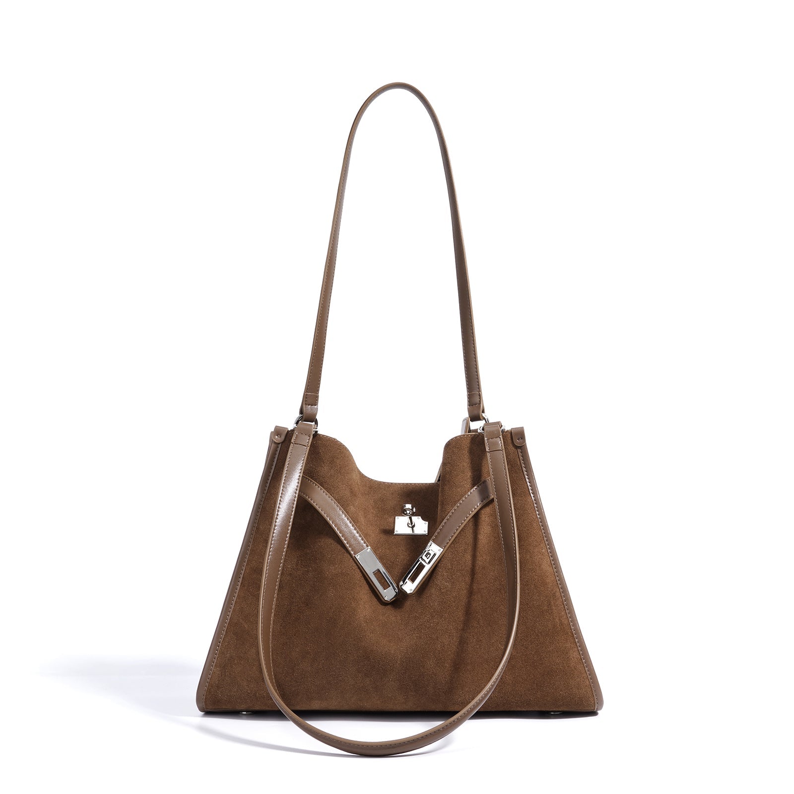 Top Grain Cowhide Suede Hobo Tote - VVISN