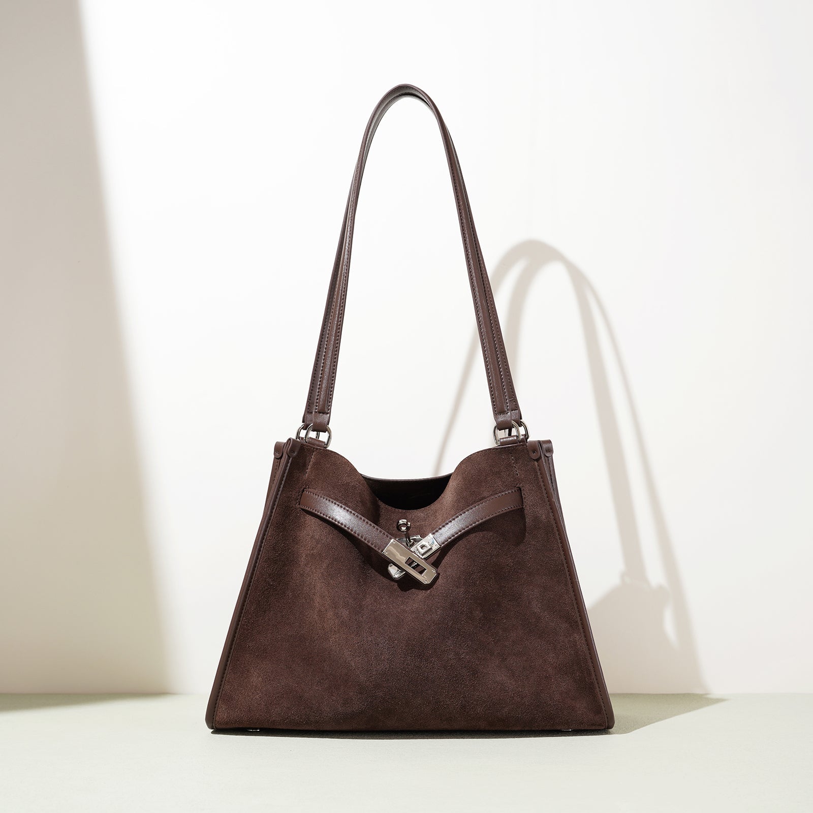 Top Grain Cowhide Suede Hobo Tote - VVISN