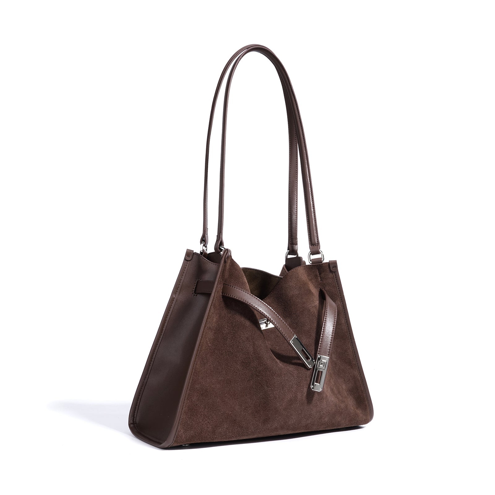 Top Grain Cowhide Suede Hobo Tote - VVISN