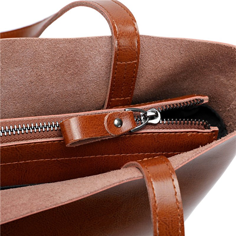 Vintage Leather Boston Satchel Handbag - VVISN