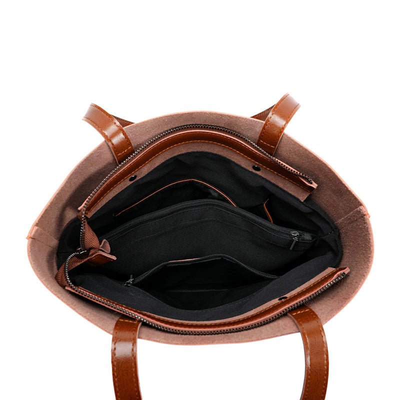 Vintage Leather Boston Satchel Handbag - VVISN