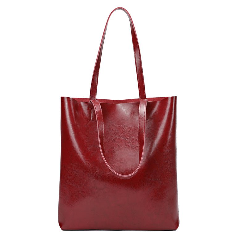Vintage Leather Boston Satchel Handbag - VVISN