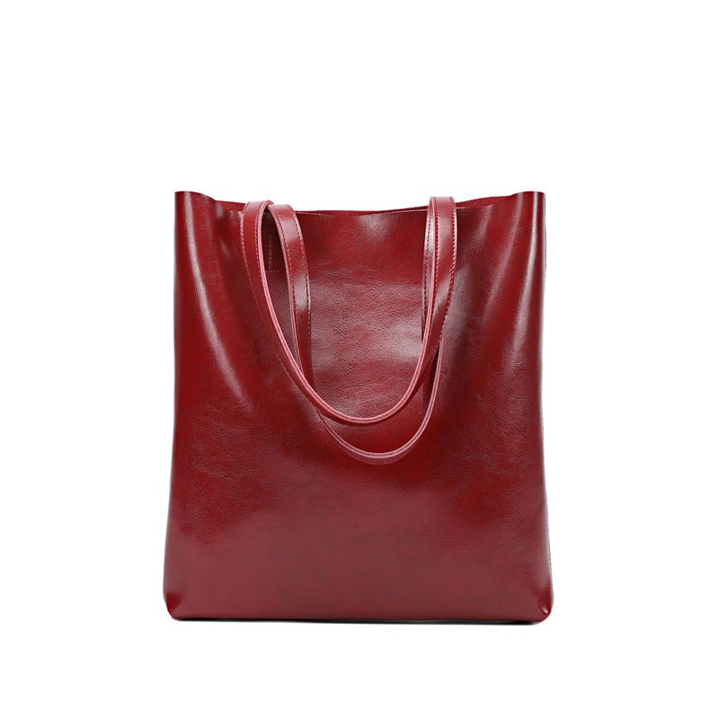 Vintage Leather Boston Satchel Handbag - VVISN
