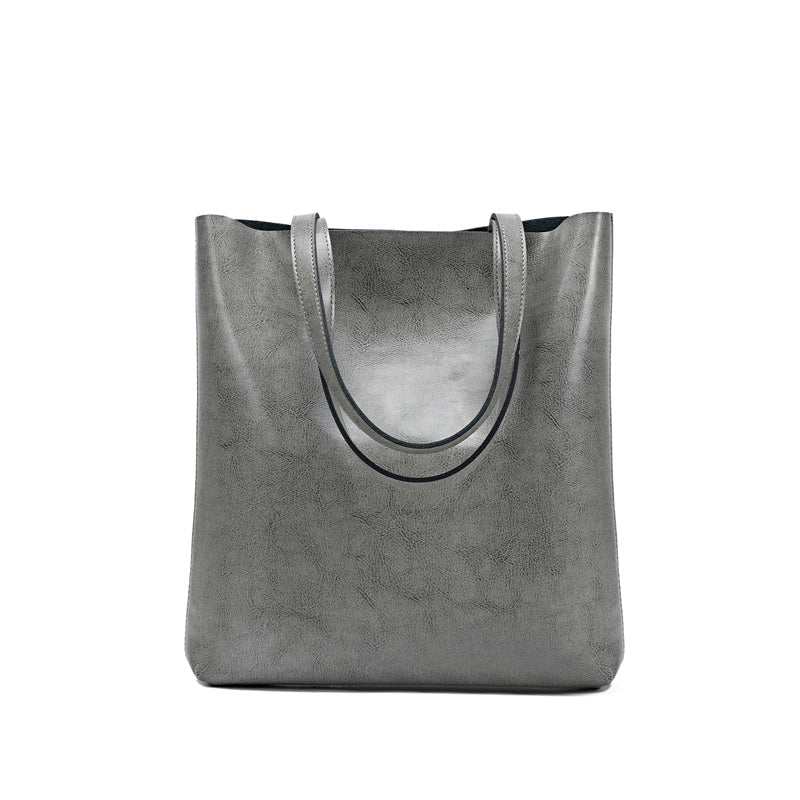 Vintage Leather Boston Satchel Handbag - VVISN