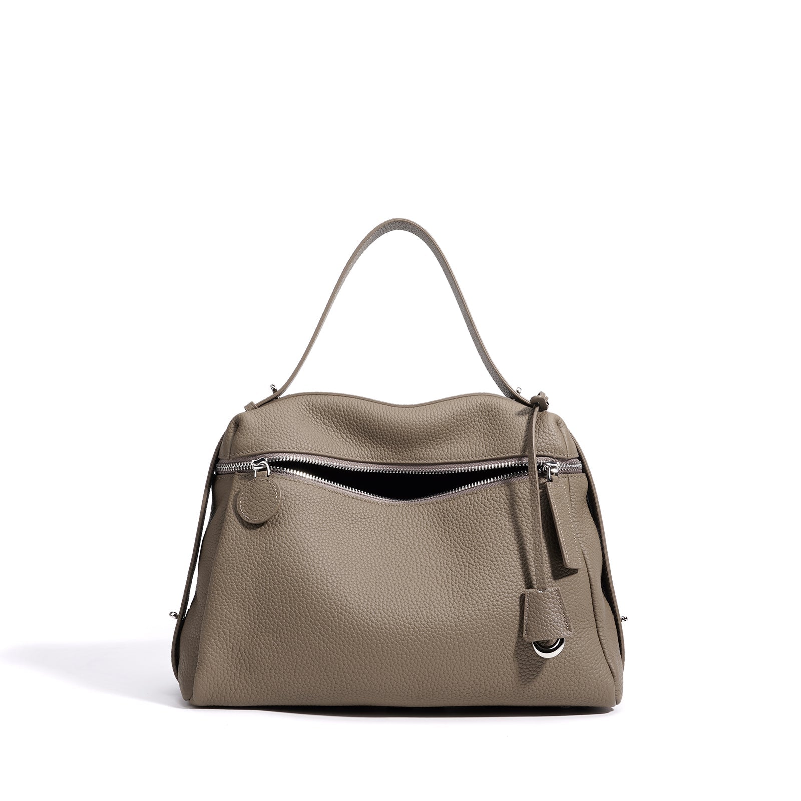 Vintage Leather Box Shoulder Crossbody Bag - VVISN