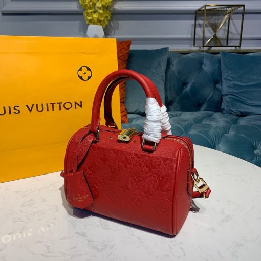 Louis Vuitto Monogram Empreinte Speedy Bandouliere 20 M42394 Red - Image 2