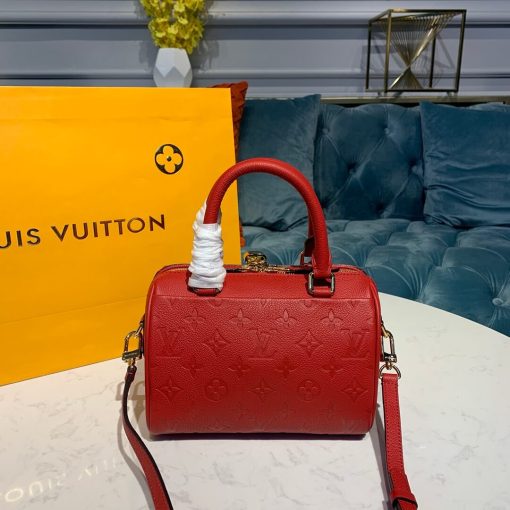 Louis Vuitto Monogram Empreinte Speedy Bandouliere 20 M42394 Red - Image 3