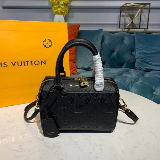Louis Vuitto Monogram Empreinte Speedy Bandouliere 20 M42394 Black - Image 2