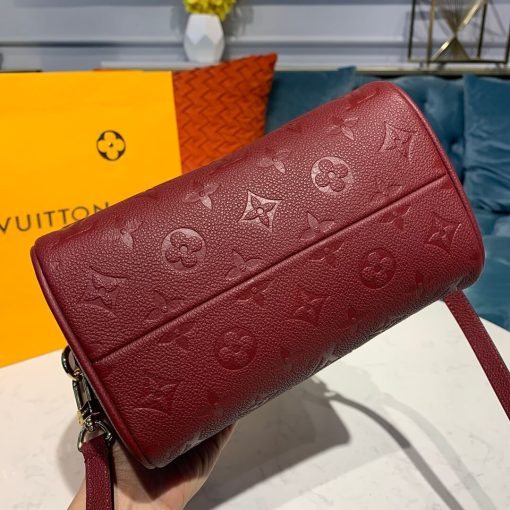 Louis Vuitto Monogram Empreinte Speedy Bandouliere 20 M42394 Burgundy - Image 4