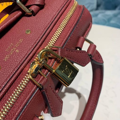 Louis Vuitto Monogram Empreinte Speedy Bandouliere 20 M42394 Burgundy - Image 8