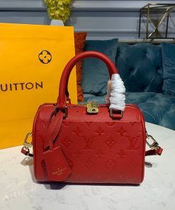 Louis Vuitto Monogram Empreinte Speedy Bandouliere 20 M42394 Red