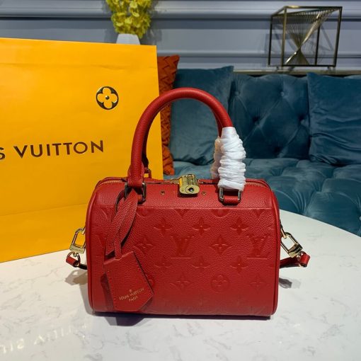 Louis Vuitto Monogram Empreinte Speedy Bandouliere 20 M42394 Red