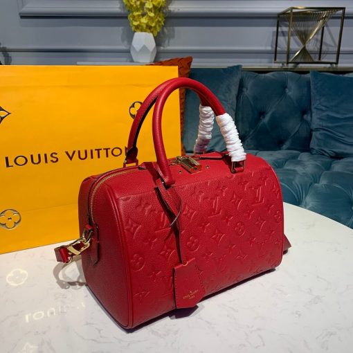Louis Vuitto Monogram Empreinte Speedy Bandouliere 25 M42401 Red - Image 2