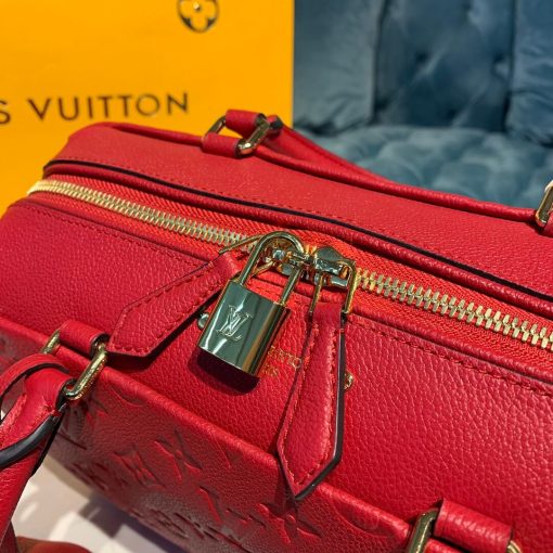 Louis Vuitto Monogram Empreinte Speedy Bandouliere 25 M42401 Red - Image 6