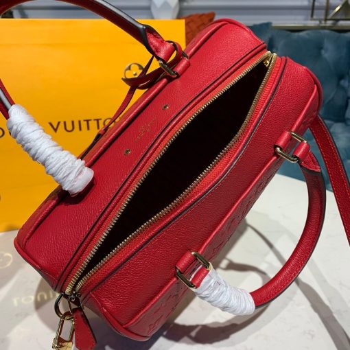 Louis Vuitto Monogram Empreinte Speedy Bandouliere 25 M42401 Red - Image 9