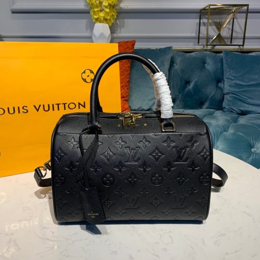 Louis Vuitto Monogram Empreinte Speedy Bandouliere 25 M42401 Black - Image 2