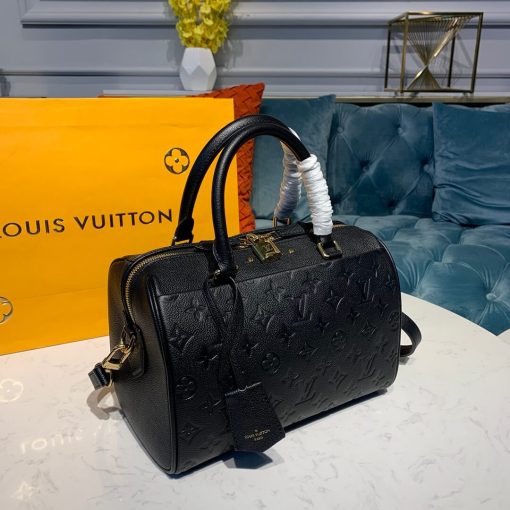 Louis Vuitto Monogram Empreinte Speedy Bandouliere 25 M42401 Black - Image 3