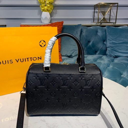 Louis Vuitto Monogram Empreinte Speedy Bandouliere 25 M42401 Black - Image 4
