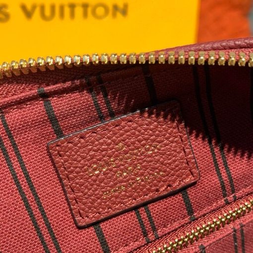 Louis Vuitto Monogram Empreinte Speedy Bandouliere 25 M42401 Burgundy - Image 8