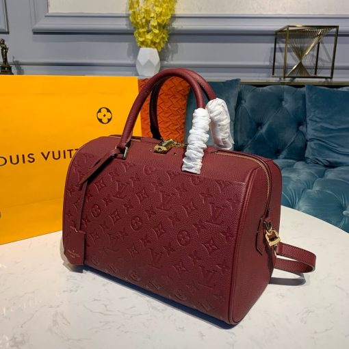 Louis Vuitto Monogram Empreinte Speedy Bandouliere 30 M43503 Burgundy - Image 2