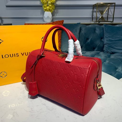 Louis Vuitto Monogram Empreinte Speedy Bandouliere 30 M43503 Red - Image 2