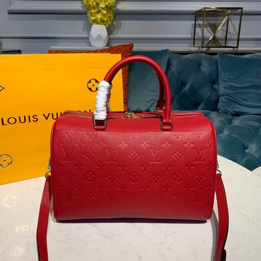 Louis Vuitto Monogram Empreinte Speedy Bandouliere 30 M43503 Red - Image 3