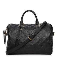 Louis Vuitto Monogram Empreinte Speedy Bandouliere 30 M43503 Black